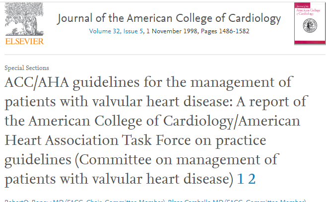 心脏瓣膜病治疗指南