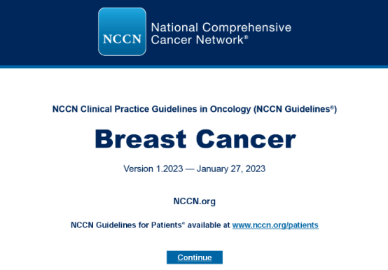 美国看病乳腺癌NCCN治疗指南
